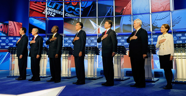 Débat des candidats républicains aux présidentielles à Las Vegas en 2011