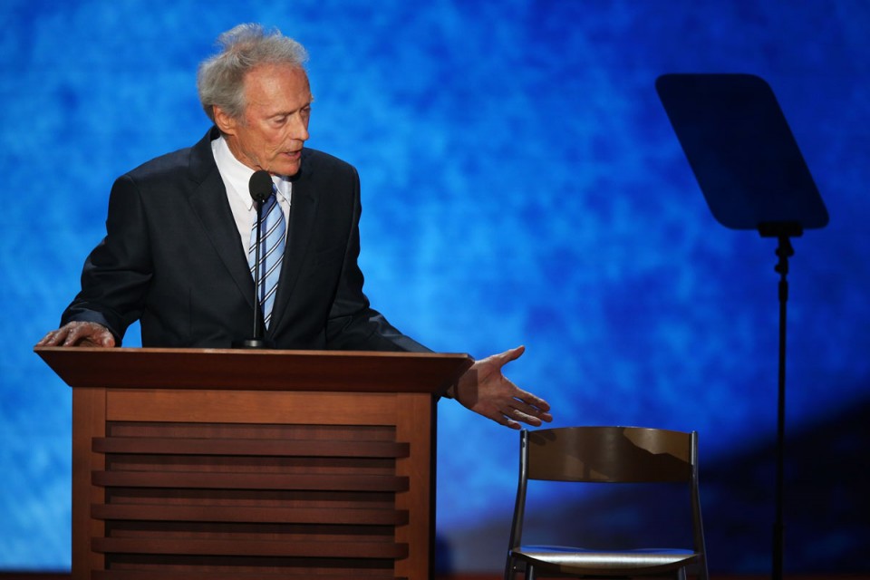 Romney Accepts Party Nomination At The Republican National Convention http://fastncurious.fr/wp-content/uploads/2012/09/clint-eastwood-empty-chair-960x640.jpg