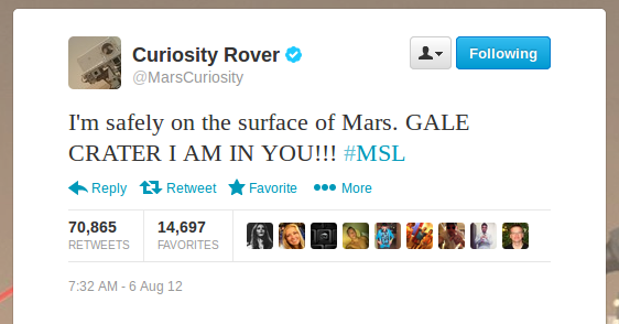 Tweet NASA Curiosity