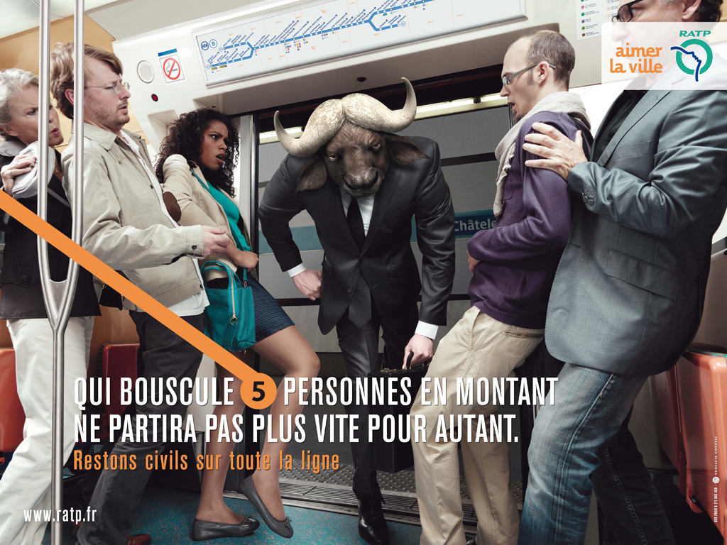 Campagne RATP et Publicis Conseil - Le buffle