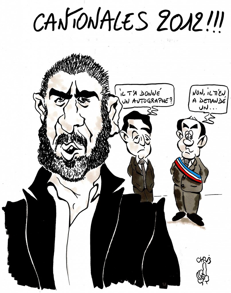 Caricature par Chrib pour le Nouvel Obs - Les Cantonales 2012