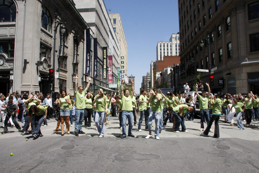 Flashmob dans la rue