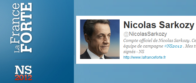 Le compte twitter de la campagne de Sarkozy en 2012