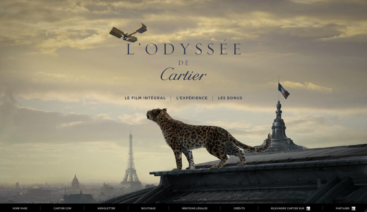 Le site de la campagne l'Odyssée de Cartier pour les 160 ans de la marque