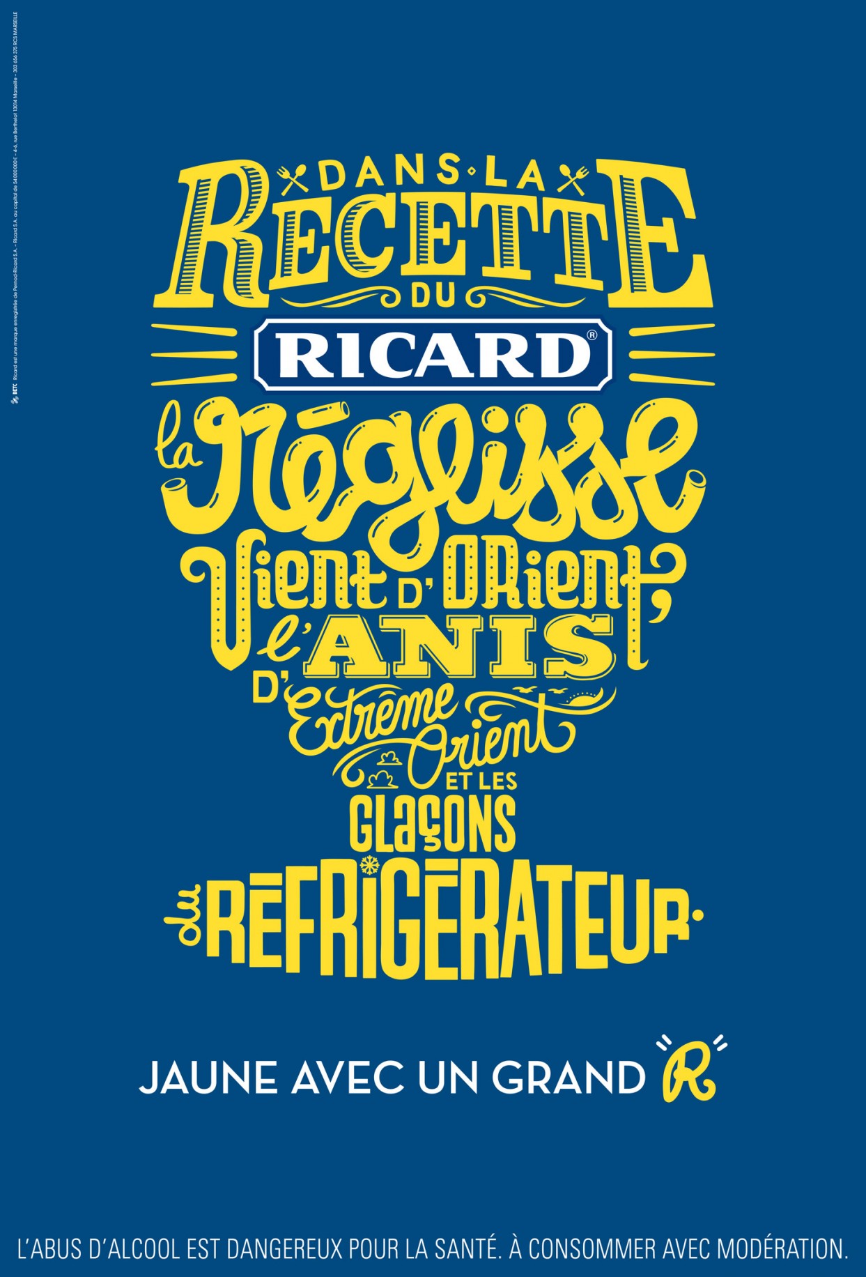 pinterest.com/fra411 #typographic - Ricard | Ricard, Publicité, Affiche