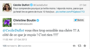 Tweet Christine Boutin